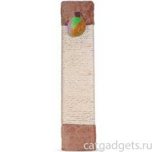 Когтеточка-доска сизаль с мехом и игрушкой, 12*50 см