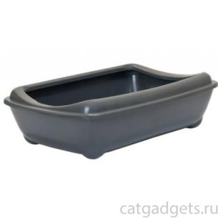 Туалет для кошек глубокий  43*30*12см, серый