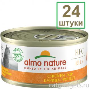 Набор 24 штуки по 70 г Консервы для Кошек "Курица" в желе (HFC - Jelly - Chicken) 1.68кг