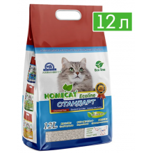 Комкующийся наполнитель Стандарт "Эколайн" без запаха, 12 л, 5.6кг
