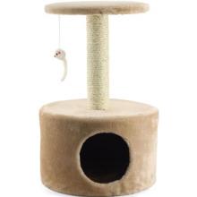 Домик-когтеточка для кошек, сизаль (TM05), 38*38*61 см