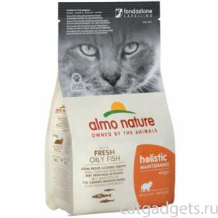 Для взрослых кошек с жирной рыбой и коричневым рисом (Holistic - Adult Cat White Fish&Rice) 