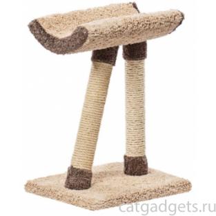 Когтеточка для кошек ковролиновая «Косая ножка» 44*34*62 см, сизаль