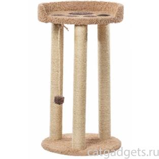 Когтеточка для кошек ковролиновая «МегаЛапа» 62*62*110 см, сизаль