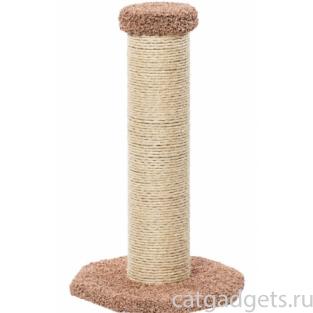 Когтеточка для кошек ковролиновая «Столбик мощный» 47*47*78 см, сизаль
