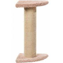 Когтеточка для кошек ковролиновая «Угловой зонтик мощный» 43*43*80 см, сизаль
