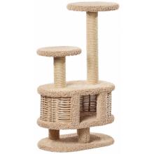 Домик когтеточка для кошек ковролиновый «Моник» 67*42*116 см, сизаль