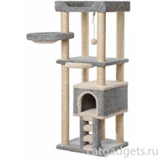 Комплекс для кошек ковролиновый «Проша» 67*62*179 см, сизаль