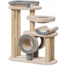 Комплекс когтеточка для кошек ковролиновый «Брыкся» 100*42*110 см, сизаль