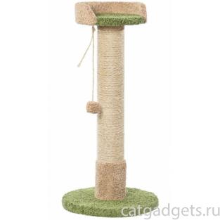 Когтеточка для кошек ковролиновая «Мегаряпушка» 60*60*130 см, сизаль