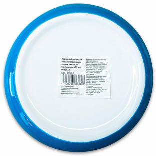 Миска "кошка с бантиком" керамическая, голубая 370мл, 15*4см Миска "кошка с бантиком" керамическая, голубая 370мл, 15*4см