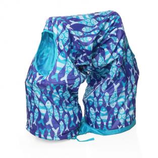 Туннель игровой для кошек шуршащий "Рыбки" M, d25*130см