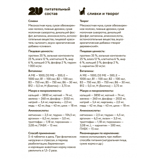 Витаминное лакомство для кошек "для здоровья и энергии", 60таб