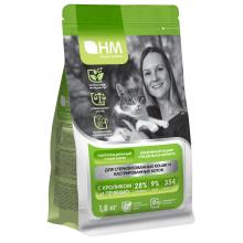 Сухой корм для стерилизованных кошек и кастрированных котов с кроликом и печенью, 1.8кг