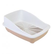 Туалет для кошек с высоким бортом и сеткой 52*39*20см, бежевый