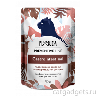 Preventive Line Паучи для кошек Gastrointestinal профилактика болезней желудочно-кишечного тракта, 85г
