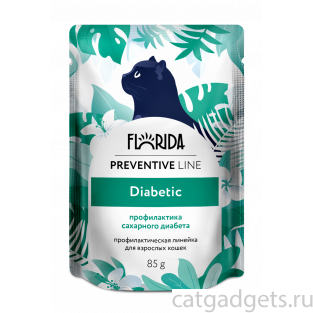 Preventive Line Паучи для кошек Diabetic профилактика сахарного диабета, 85г