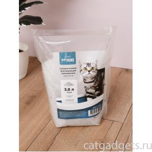 Наполнитель силикагелевый впитывающий, без отдушки Aqua Blue, 3,8л, 1,5кг