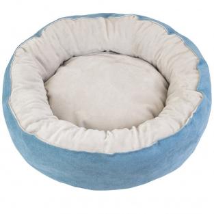 Лежак круглый пухлый БУБЛИК 48*48*18см (плюш, микрошенилл, синтепух) голубой Лежак круглый пухлый БУБЛИК 48*48*18см (плюш, микрошенилл, синтепух) голубой