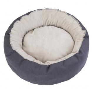 Лежак круглый пухлый БУБЛИК 48*48*18см (плюш, микрошенилл, синтепух) серый Лежак круглый пухлый БУБЛИК 48*48*18см (плюш, микрошенилл, синтепух) серый