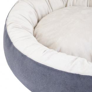 Лежак круглый пухлый БУБЛИК 48*48*18см (плюш, микрошенилл, синтепух) серый Лежак круглый пухлый БУБЛИК 48*48*18см (плюш, микрошенилл, синтепух) серый