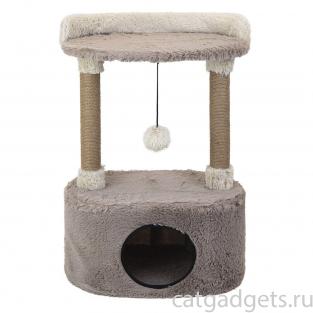 Домик-когтеточка ДЖЕРРИ овальный, 34*54*h80см (пушистый мех, джут) коричневый Домик-когтеточка ДЖЕРРИ овальный, 34*54*h80см (пушистый мех, джут) коричневый