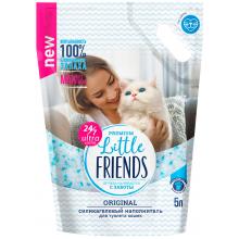 Наполнитель силикагелевый для туалета кошек Little Friends Original, 5л, 2кг