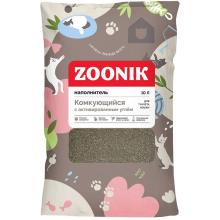 Наполнитель комкующийся с активированным углём 10л, 9кг