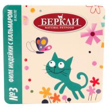 Консервы для кошек №3 ФИЛЕ индейки с кальмаром в желе, 100г