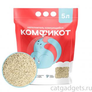 Наполнитель тофу комкующийся без аромата, 5л/2,3кг