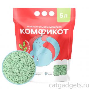 Наполнитель тофу комкующийся зеленый чай, 5л/2,3кг