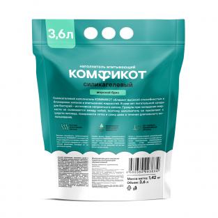 Наполнитель силикагелевый впитывающий морской бриз, 3,6л/1,42кг Наполнитель силикагелевый впитывающий морской бриз, 3,6л/1,42кг