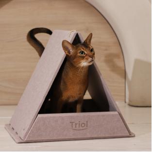 Домик для животных из войлока "Вигвам", бежевый, 44*33*38см