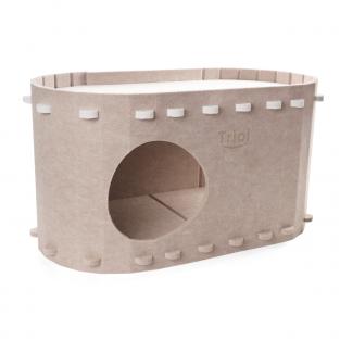 Домик для животных из войлока "Крепость", бежевый, 58*33*30см