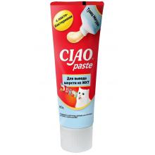 Паста для кошек CIAO Paste Тунец Магуро для вывода шерсти из ЖКТ с лактобактериями, 80г