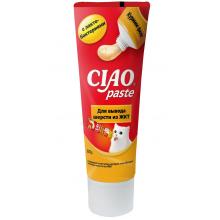 Паста для кошек CIAO Paste Куриное филе для вывода шерсти из ЖКТ с лактобактериями, 80г