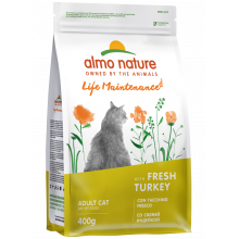 Полнорационный сухой корм для взрослых кошек со свежей индейкой и коричневым рисом. Life Maintenance, Fresh Turkey, 0.4кг