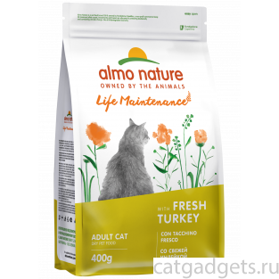 Полнорационный сухой корм для взрослых кошек со свежей индейкой и коричневым рисом. Life Maintenance, Fresh Turkey, 0.4кг Полнорационный сухой корм для взрослых кошек со свежей индейкой и коричневым рисом. Life Maintenance, Fresh Turkey, 0.4кг