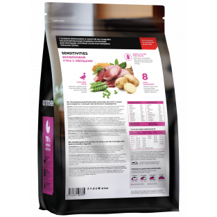 Беззерновой корм для котят и кошек всех возрастов с уткой для чувствительного пищеварения, SENSITIVITIES Duck, 0.4кг