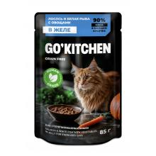 Паучи для стерилизованных кошек: ассорти из рыбы с овощами в желе Sterilised GRAIN FREE Salmon&White Fish in Jelly, 85г