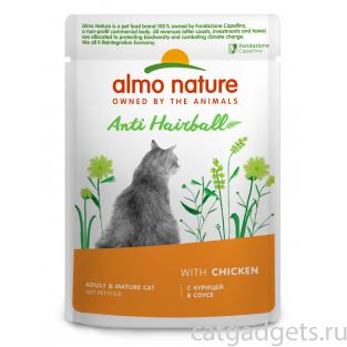 Паучи для взрослых кошек: с курицей в соусе, выведения шерсти Anti hairball, 85г Паучи для взрослых кошек: с курицей в соусе, выведения шерсти Anti hairball, 85г