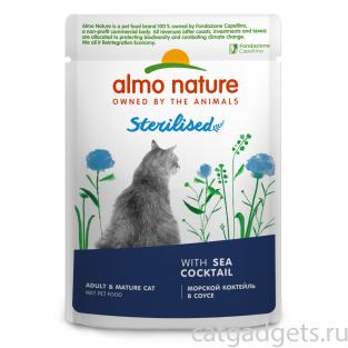 Паучи для стерилизованных кошек: с морским коктейлем в соусе Holistic Functional, Sterilised, Sea Coctail, 85г