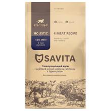 Сухой корм для стерилизованных кошек 4 мяса: индейка, утка, кабан, ягненок, с бурым рисом STERILISED ADULT Skin&Coat Care, 4 MEAT RECIPE & Brown rice, 0.6кг