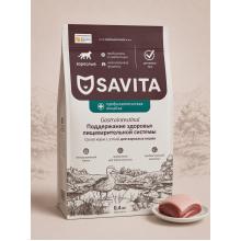 Savita Preventive Line Gastrointestinal Сухой корм для взрослых кошек с уткой Поддержание здоровья пищеварительной системы, 0.4кг