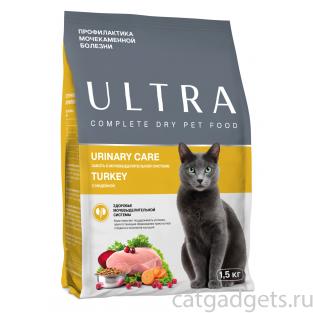Полнорационный сухой корм для стерилизованных кошек с индейкой Urinary care, 1.5кг Полнорационный сухой корм для стерилизованных кошек с индейкой Urinary care, 1.5кг