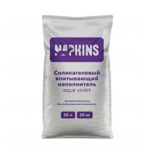 Наполнитель силикагелевый впитывающий без отдушки Aqua-Violet, 50л/20кг