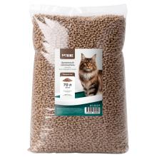 Древесный впитывающий наполнитель для кошачьего туалета лесной, 100% натуральный, premium black, без пыли 70л, 20кг