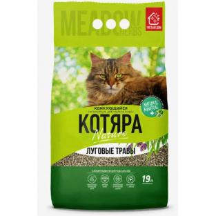 Комкующийся наполнитель Луговые травы, 19л, 8кг