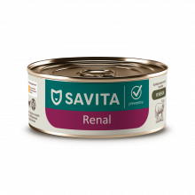 SAVITA prof консервы Renal для кошек поддержание здоровья почек с ягненком. Ветеринарный, диетический, 100г