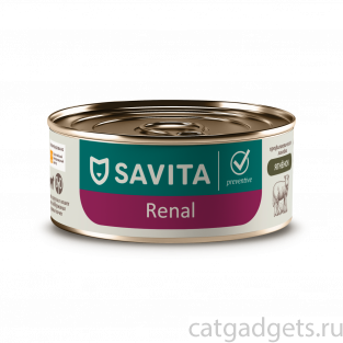 SAVITA prof консервы Renal для кошек поддержание здоровья почек с ягненком. Ветеринарный, диетический, 100г SAVITA prof консервы Renal для кошек поддержание здоровья почек с ягненком. Ветеринарный, диетический, 100г